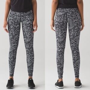 Lululemon Wunder Under Pant III in Iced Wave White Black